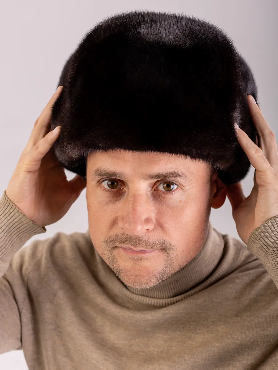 Шапка зимняя норковая обманка