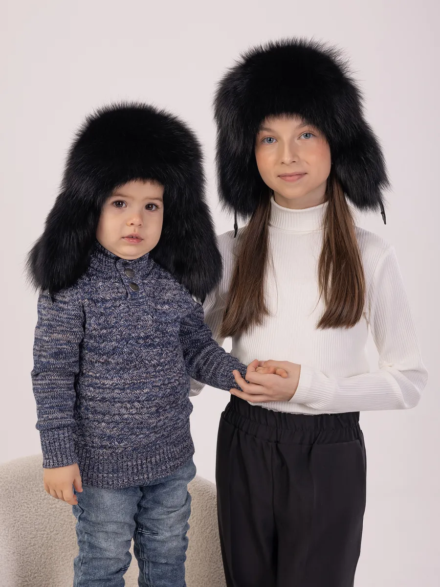 Шапка ушанка детская меховая