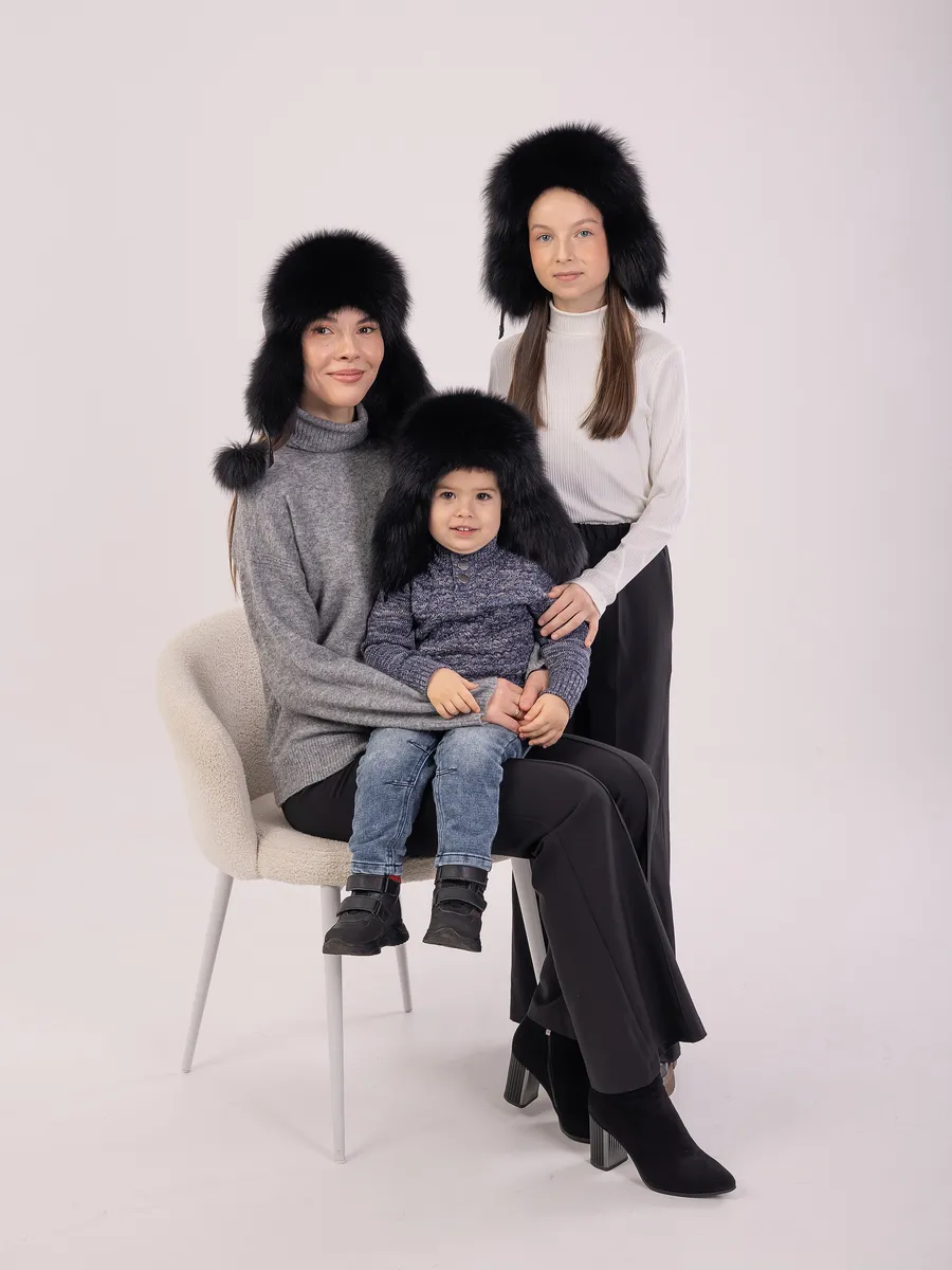 Шапка ушанка детская меховая