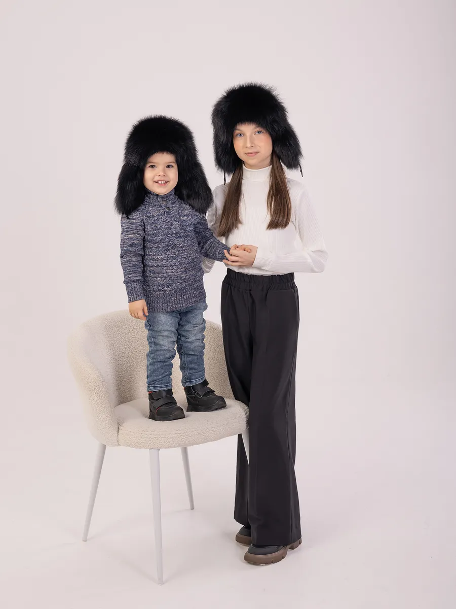 Шапка ушанка детская меховая
