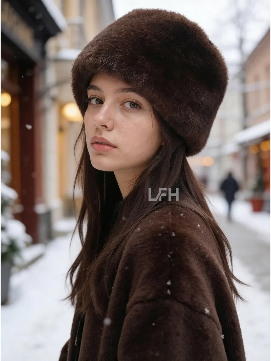Зимняя шапка кубанка экомех