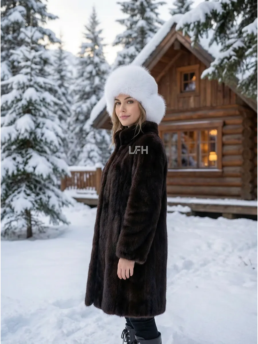 Шапка ушанка женская зимняя эко мех