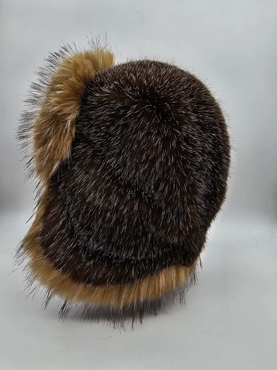 Шапка ушанка женская зимняя эко мех