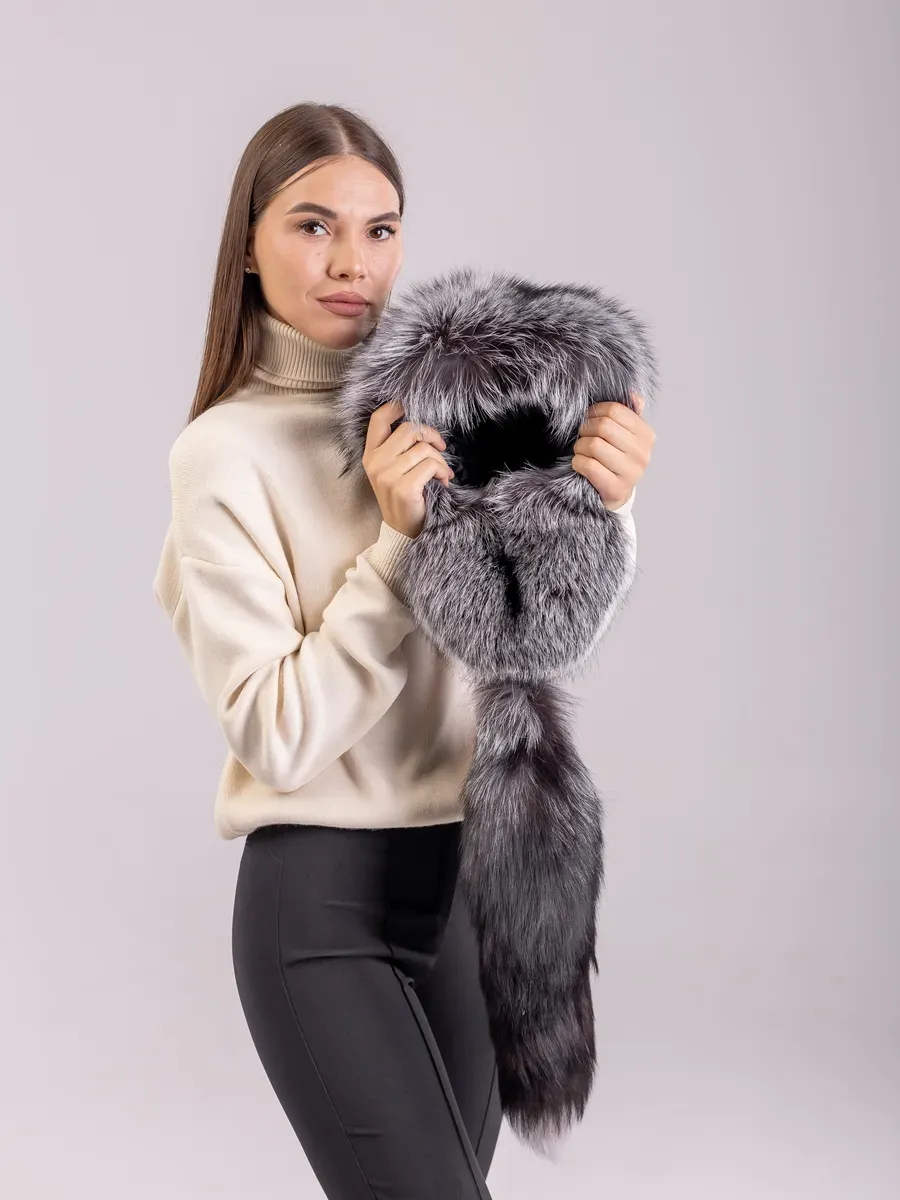 Шапка ушанка кожаная малахай