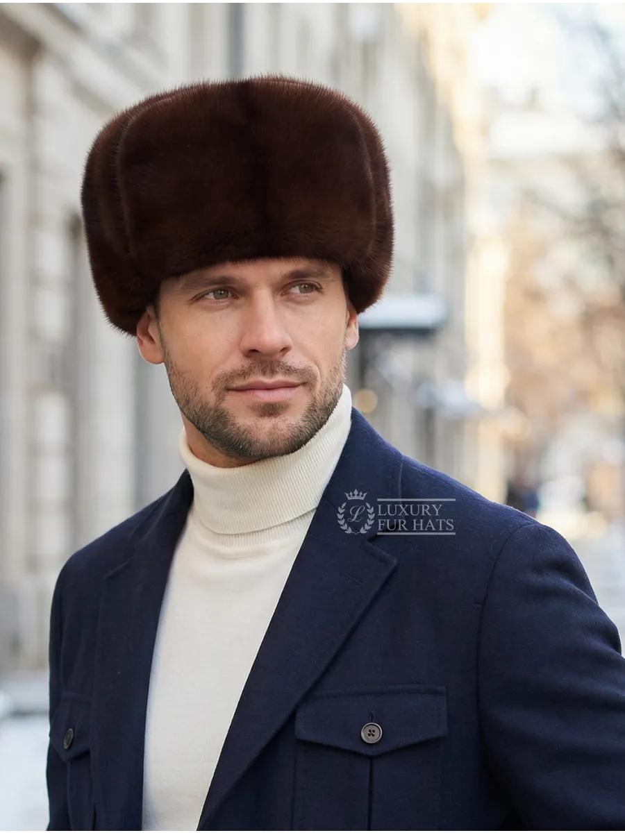Шапка зимняя норковая обманка