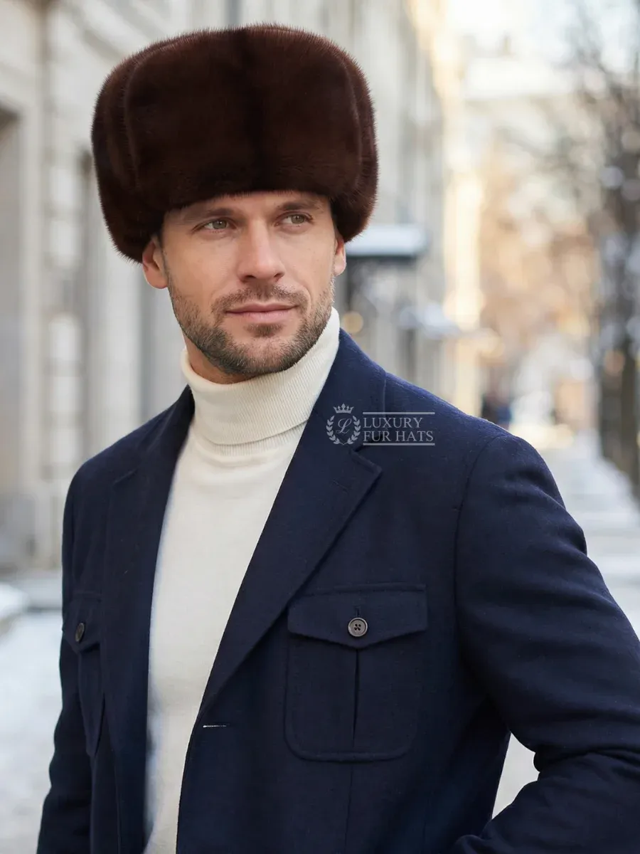 Шапка зимняя норковая обманка