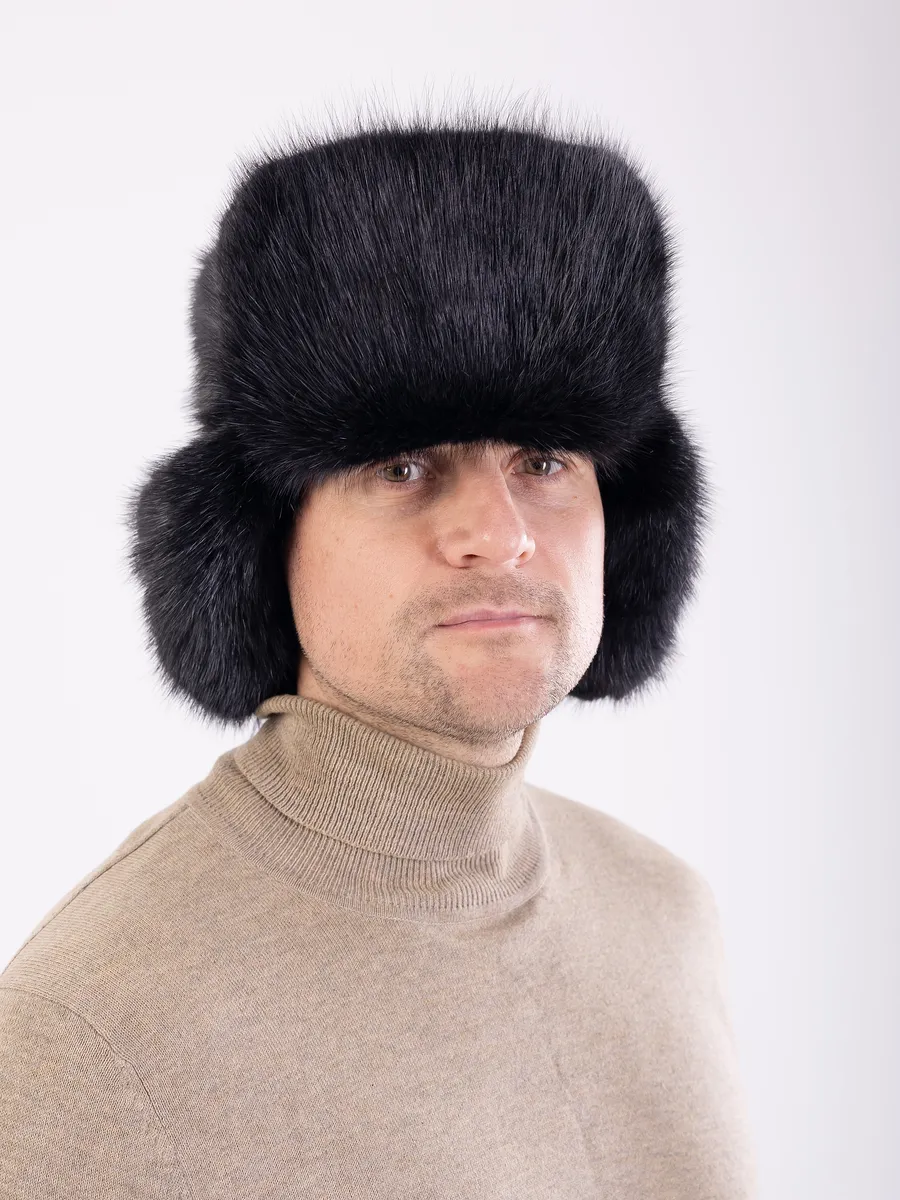 Шапка ушанка классическая ондатра
