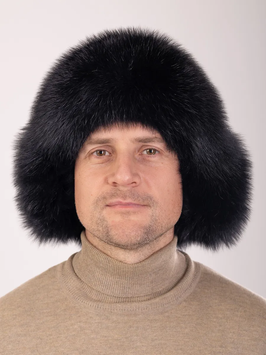 Шапка ушанка зимняя кожаная