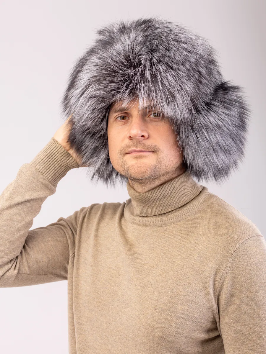 Шапка ушанка натуральная лиса
