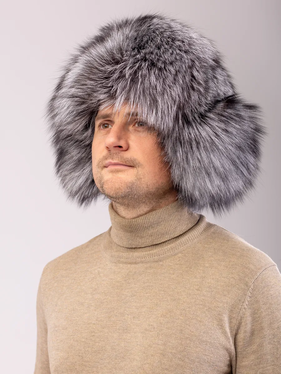 Шапка ушанка натуральная лиса